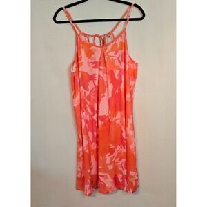 Ultranice NWT XL Sundress Pink Orange Floral Strappy Sleeveless Resort Sexy Easy